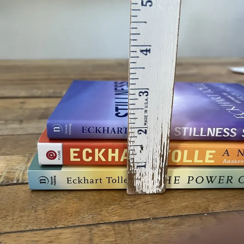 Eckhart Tolle 3 Book Lot Practicing Spiritual Self Help